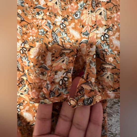 LC Lauren Conrad Pleated Floral Boho Bohemian Blouse XXL - Picture 5 of 10